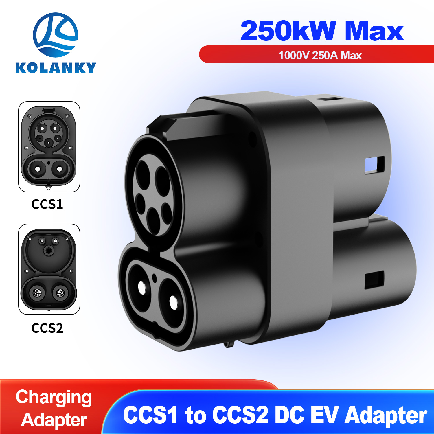 Kolanky CCS1 to CCS2 EV DC 100 - đánh giá và giá Ccs2 To Ccs1 Fast Charge Adapter 250Kw