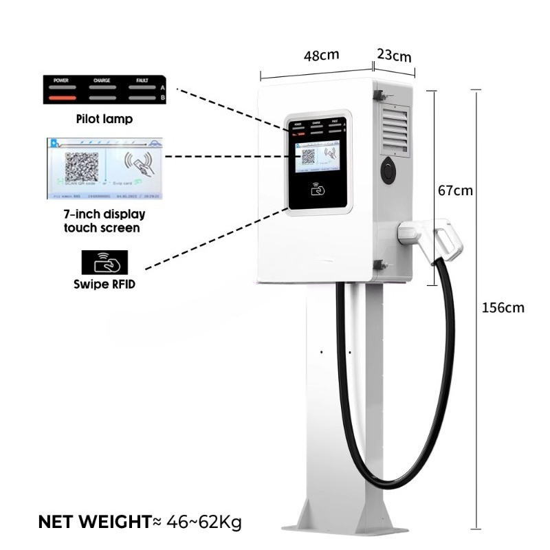 OEM 20kw 30kw 40kw Wallbox RFI - đánh giá và giá Dc Fast Charger 30Kw Wallbox Commercial