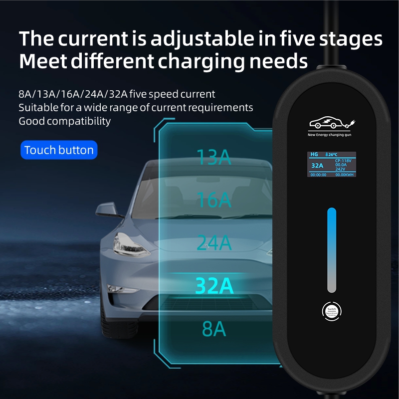 ROMADA 7KW 32A EV Portable Cha - đánh giá và giá Portable Ev Charger 32A Type 2 Cee Plug