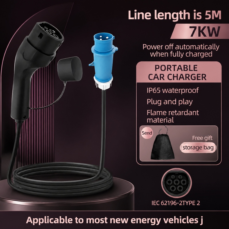 7KW ROMADA 32A Electric Vehicl - đánh giá và giá Portable Ev Charger 32A Type 2 Cee Plug