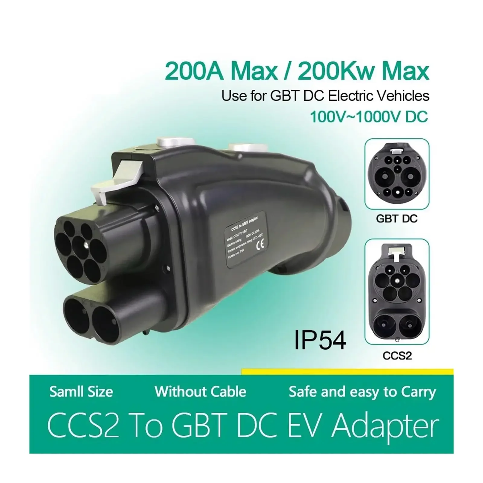 CCS Combo 2 to GB/T EV Adapter - đánh giá và giá Gb/T To Ccs2 200A Fast Charging Adapter